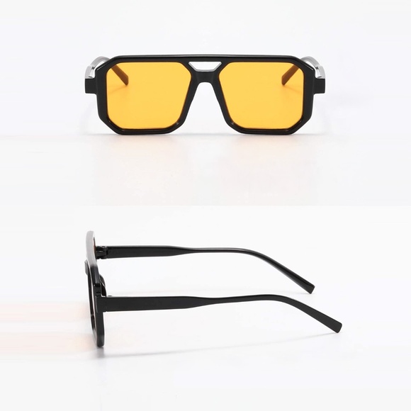 Oversized Unisex Sunglasses Two Pairs Fashion Designer Square Vintage Retro Y2K - Picture 7 of 8